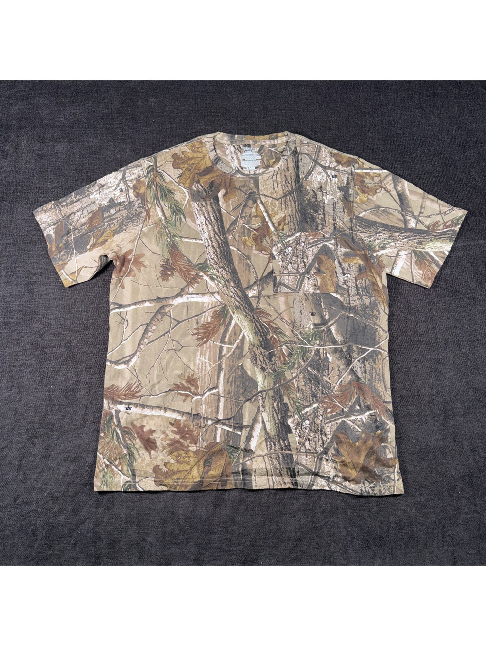 Realtree Camouflage Short Sleeve T-Shirt Large 100% Cotton